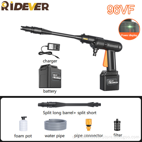 Ridever Portable Car Washer Pressure Machine 25V Wireless 30000MA Car Wash Gun Pressure Washer